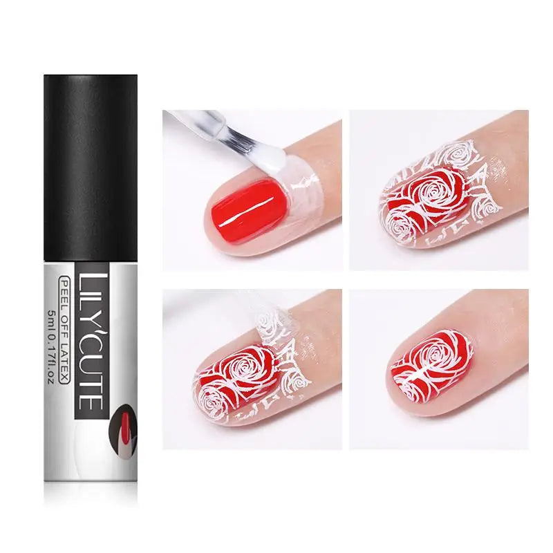 LILYCUTE Peel Off Latex Liquid Tape - Nail Polish Protection Barrier