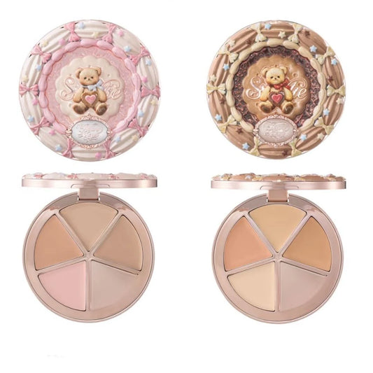 FLOWER KNOWS Sweetie Bear 4-Color Concealer Palette - Full Coverage