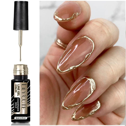 LILYCUTE Metallic Painting Liner Gel Nail Polish - 5ml