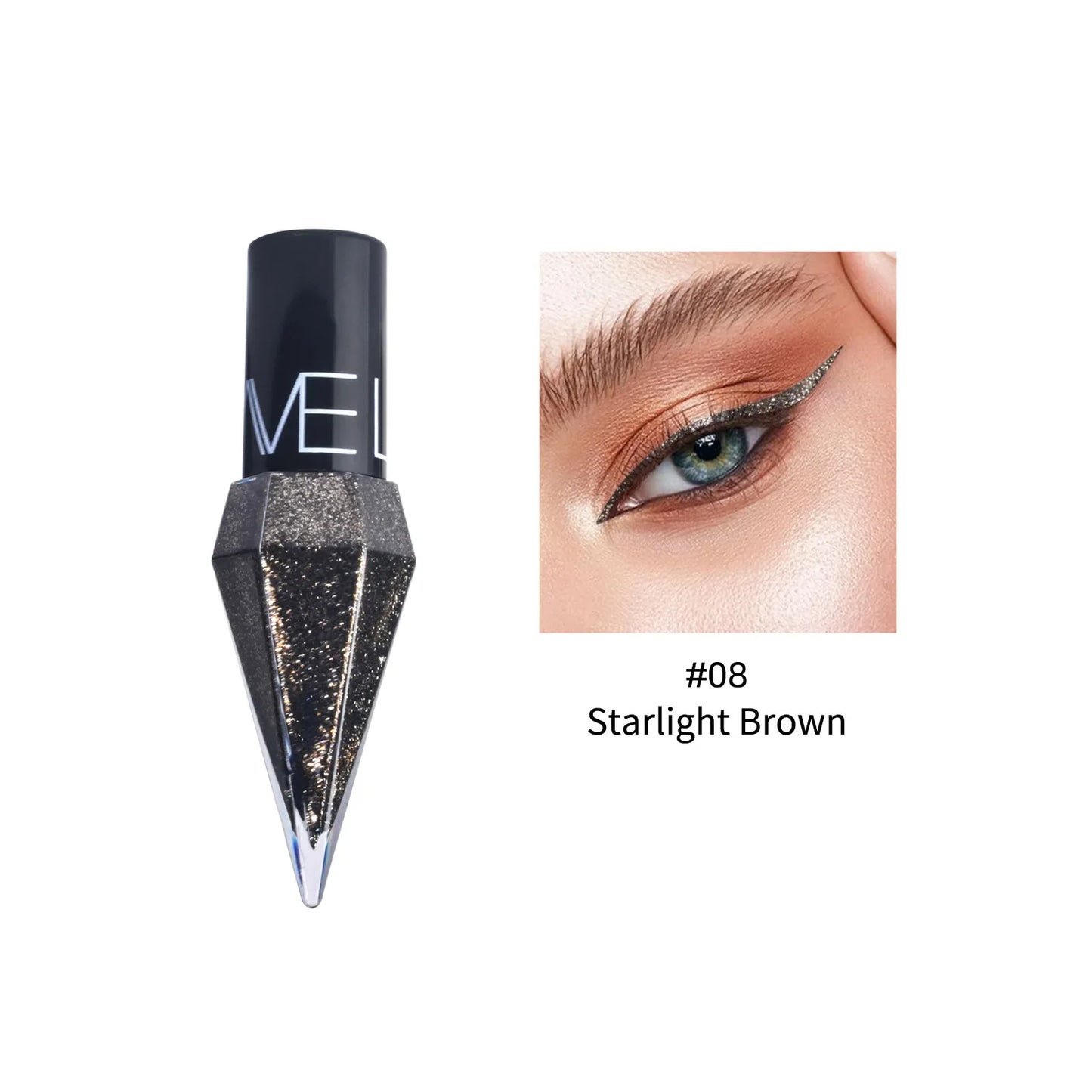 Pudaier Pearlescent Diamond Liquid Eyeliner - Waterproof Glitter Eyeshadow Stick with Long-Lasting Shimmer