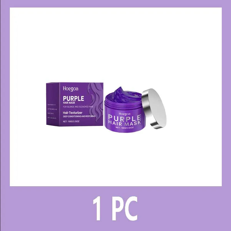 EELHOE Purple Keratin Hair Mask - Deep Repair Treatment for Blonde & Damaged Hair (100g)