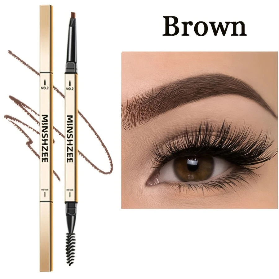 Waterproof Matte Eyebrow Pen - Double Head Long Lasting Brown with Brush