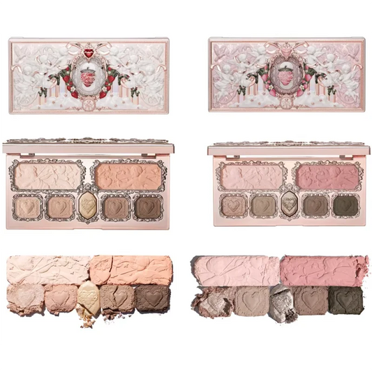 Flower Knows Strawberry Cupid Collection - Multi-Use Face Palette with Blush, Eyeshadow, Highlighter & Bronzer