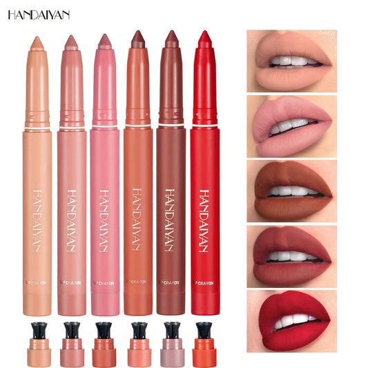 Pink Velvet Matte Lipstick Pen - Waterproof Long-Lasting Lip Liner Pencil (12 Shades)