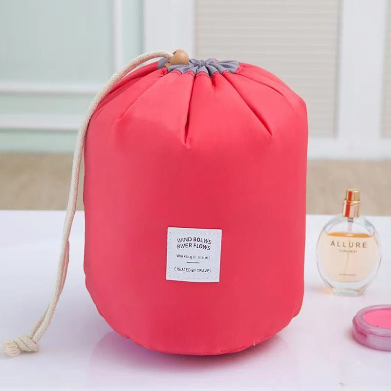 Fashion Round Waterproof Makeup Bag - High Capacity Travel Organizer