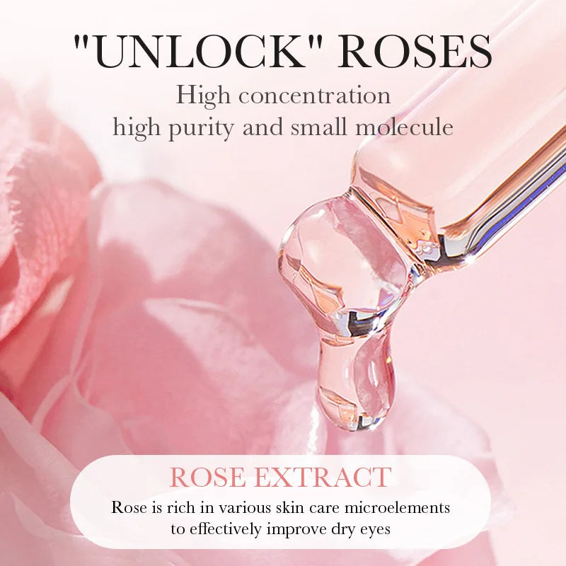 BIOAQUA Rose Hyaluronic Acid Eye Mask - 60 Patches for Hydration & Firming