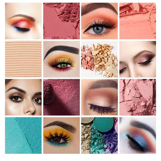 Professional 40-Color Eyeshadow Palette - Matte, Glitter & Shimmer Finish Eye Makeup Set