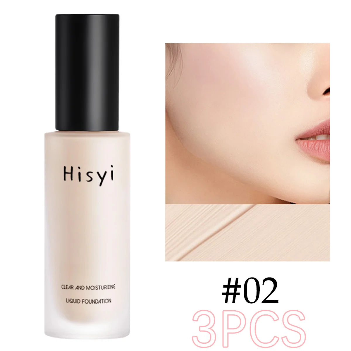 Liquid Foundation - Natural Coverage Transparent Conceals Blemishes