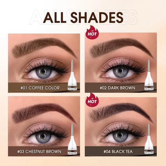 Eyebrow Pomade Brow Mascara - Natural Waterproof Long Lasting with Brush