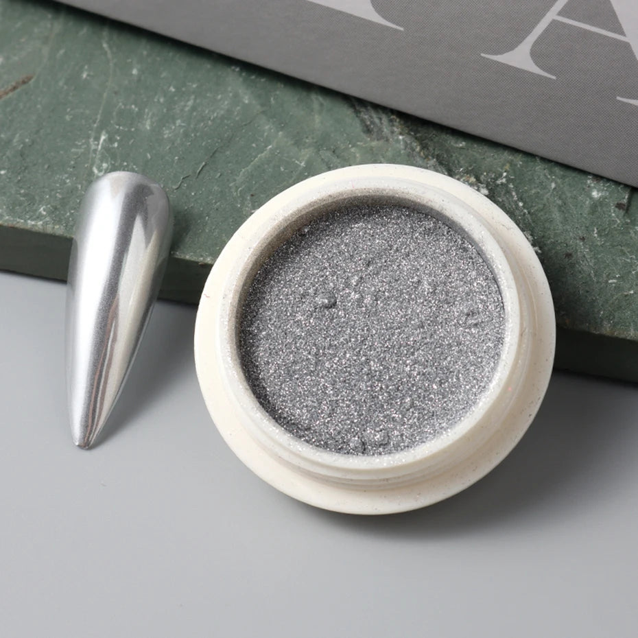 Aurora Cat Eye Magnetic Nail Powder - Chrome Pigment & Chameleon Effect Glitter