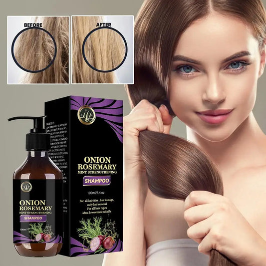 Rosemary & Onion Hair Growth Shampoo - Deep Cleansing Volumizing Formula for