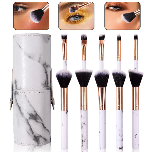 Professional Marble Makeup Brush Set - 11 Piece Collection