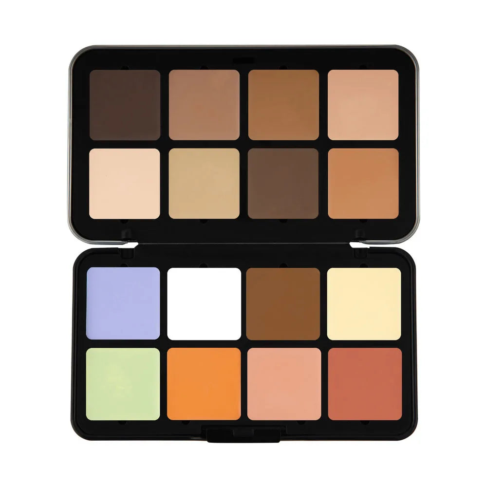12 Color Blush Concealer Set - Waterproof Face Contour Cream Palette