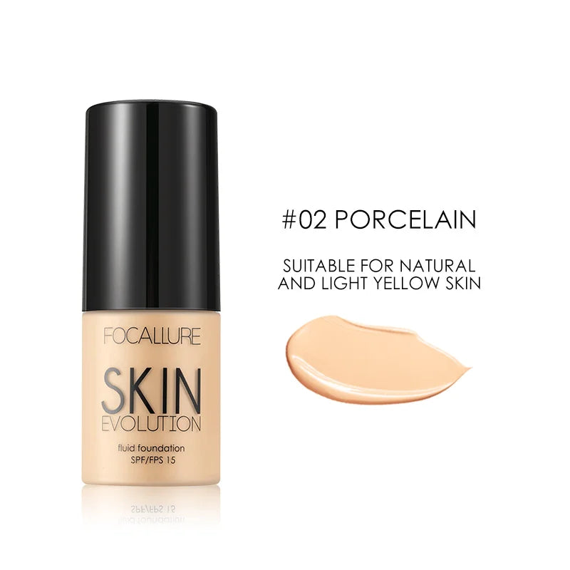 Base Face Liquid Foundation Cream - Full Coverage Oil-Control Moisturizing
