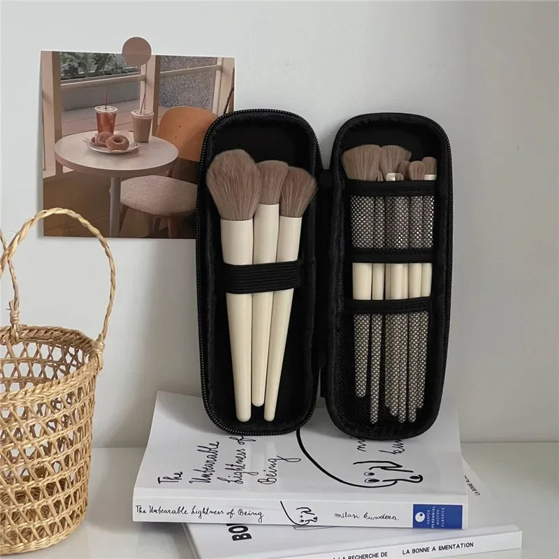 Waterproof Double Zipper Makeup Brush Case - Professional Portable Storage