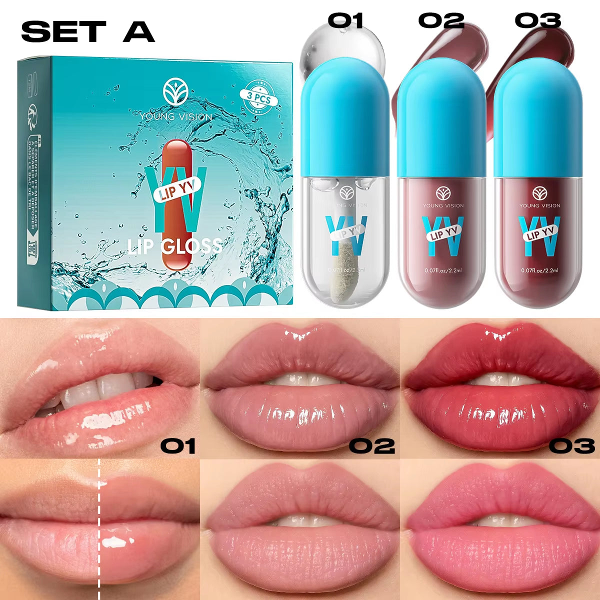 Mini Velvet Matte Lip Gloss Set, 3Pc/4Pcs Non-Fading, Non-Stick Cup, Long-Lasting Fruit Scented Lip Tint, Smooth and Lightweight