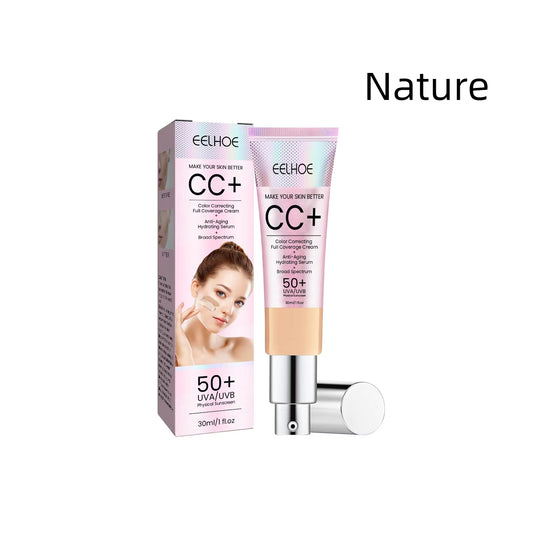 1/2/3Pcs CC Cream Foundation Waterproof Brighten Moisturizing Foundation Concealer Oil-Control Sunscreen Spf 50 Makeup Product