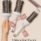 round Hair Brush Set, 4 Piece Professional Blow Dry Kit with 3 round Brushes and Comb for Styling, Beauty Gifts Sets for Women