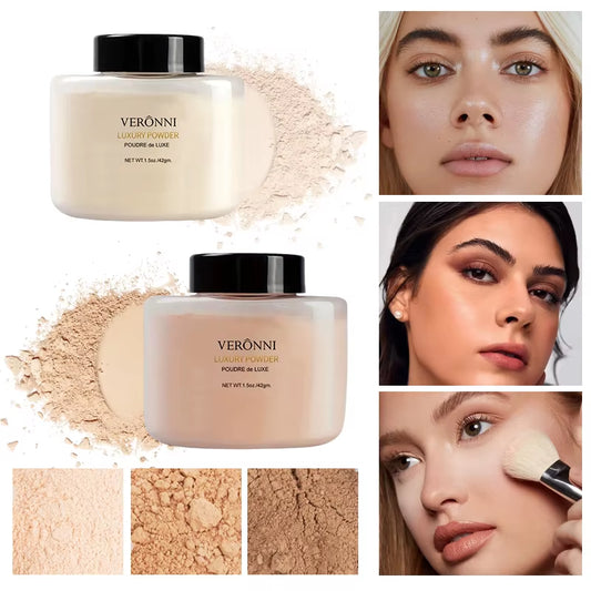 Banana Shaped Loose Powder Can Reduce Pores and Fine Lines, with a Long-Lasting Matte Effect and Natural Facial Makeup Powder