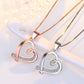 925 Sterling Silver Crystal Heart Pendant Necklace Women Girls Jewellery Gift