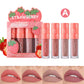 Mini Velvet Matte Lip Gloss Set, 3Pc/4Pcs Non-Fading, Non-Stick Cup, Long-Lasting Fruit Scented Lip Tint, Smooth and Lightweight