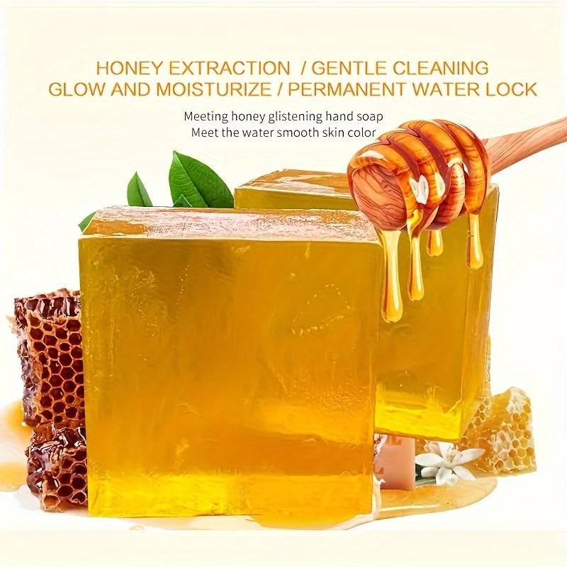 Natural Honey Handmade Soap Set with Essential Oils - 100g x 2pcs,