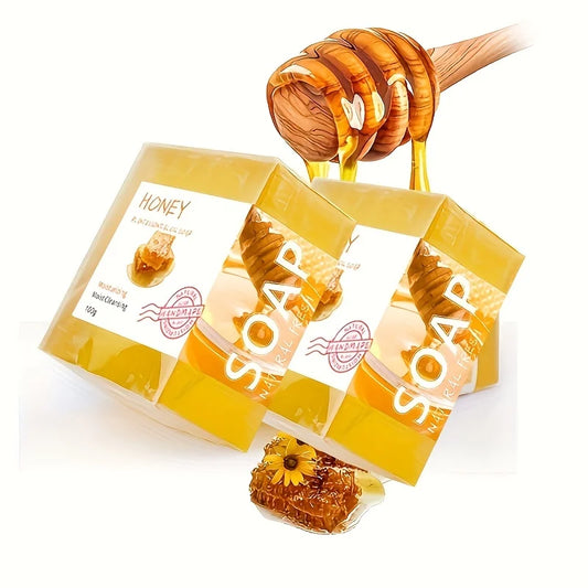 Natural Honey Handmade Soap Set with Essential Oils - 100g x 2pcs,