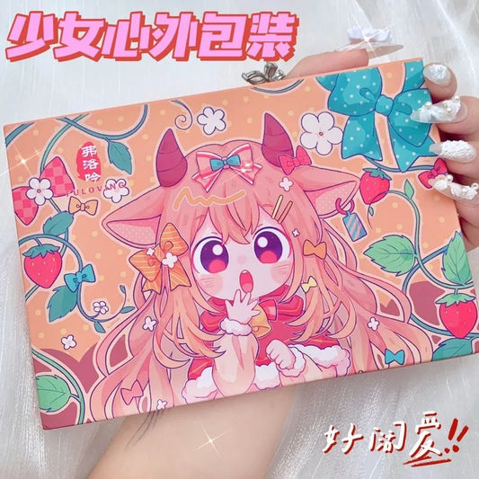24-Color Strawberry Girl Eyeshadow Palette - Waterproof Glitter & Matte Finish