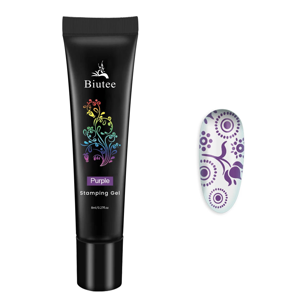 Biutee 8-Color Nail Art Stamping Gel Polish Set - Professional UV Gel