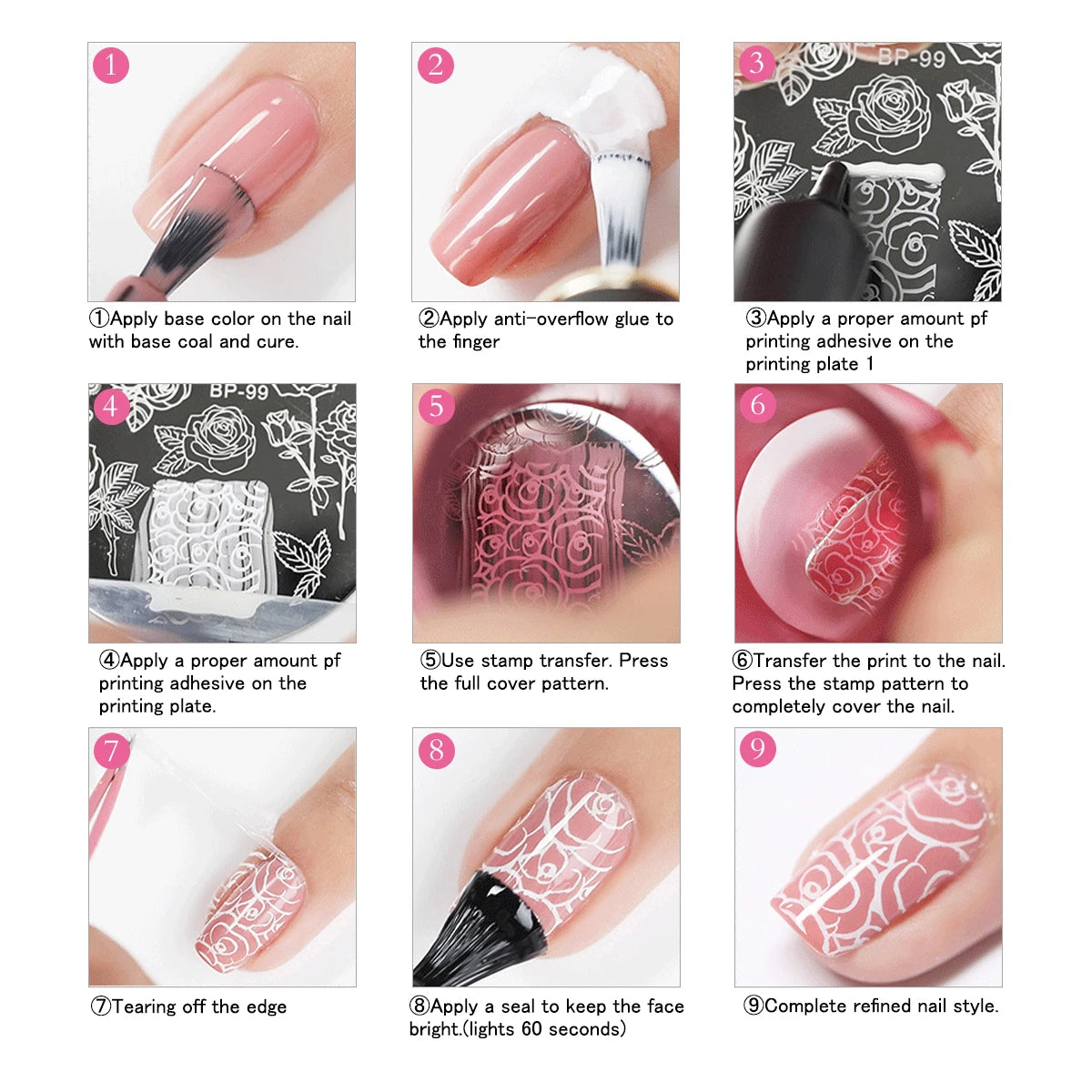 Biutee 8-Color Nail Art Stamping Gel Polish Set - Professional UV Gel