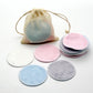 Reusable Bamboo Makeup Remover Pads 12pcs/Bag Washable Rounds Cleansing Facial Cotton Make
