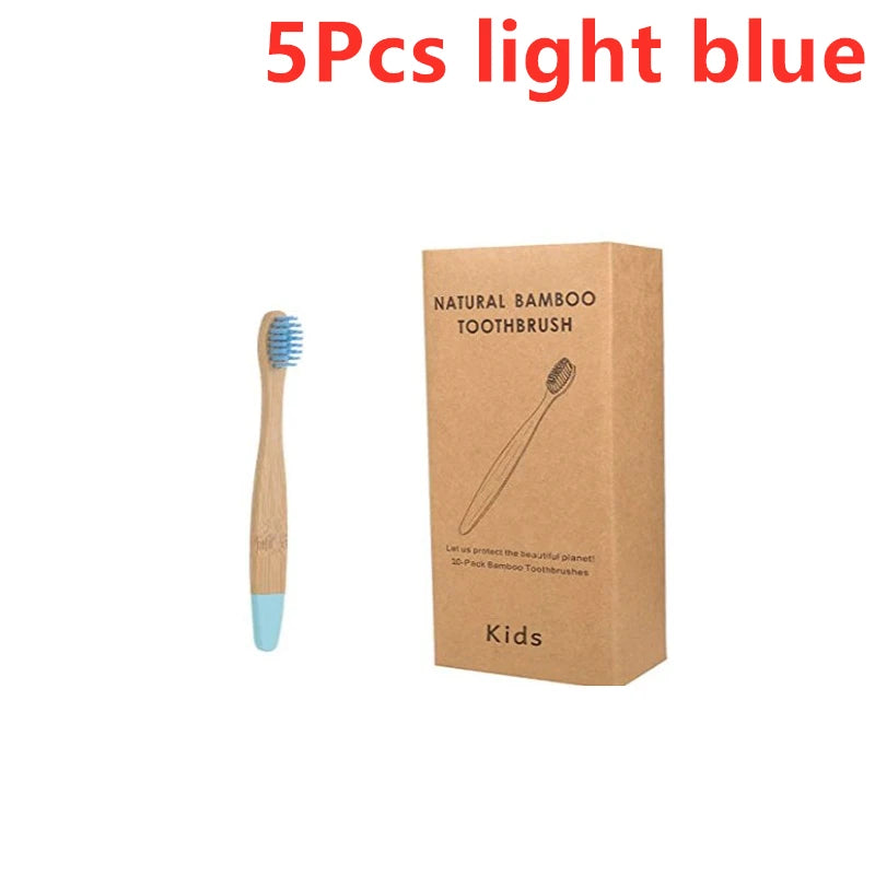 New Organic Children's Bamboo Toothbrush ten Colors Soft Fibre Bristles Biodegradable Handle
