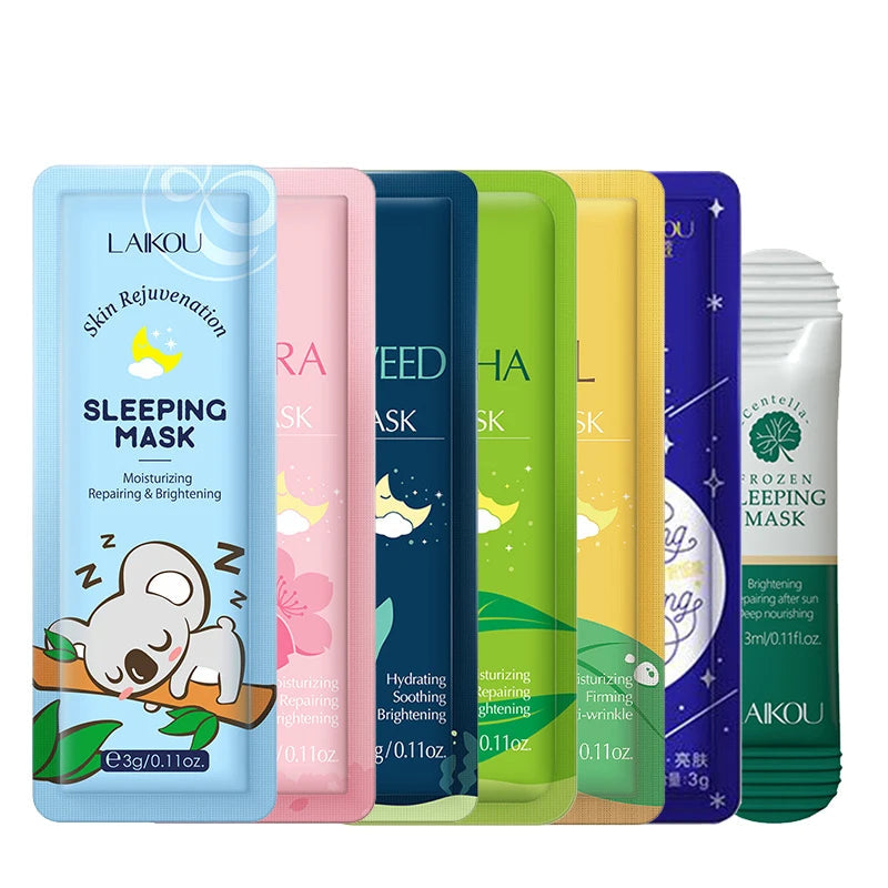 LAIKOU Moisturizing Sleeping Face Mask Set - 7 Piece Collection