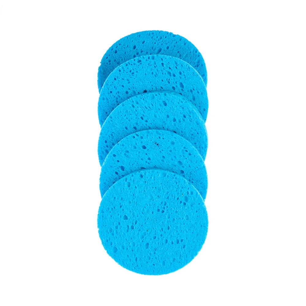 5/10pcs 6/7/8/9cm Face Round Makeup Remover Tool Natural Wood Pulp Sponge Cellulose