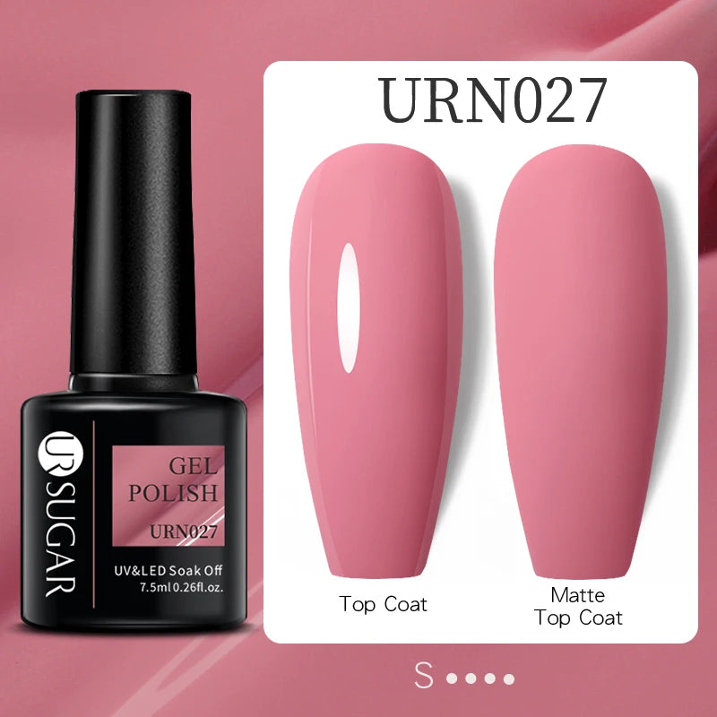 UR SUGAR Reflective Glitter Gel Polish - 7.5ml Pink Sequins Nail Art