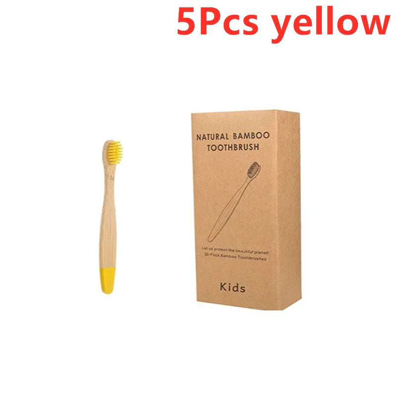 New Organic Children's Bamboo Toothbrush ten Colors Soft Fibre Bristles Biodegradable Handle
