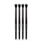 ZOREYA Professional Black Makeup Brush Set - 15 Piece Eye & Face Collection