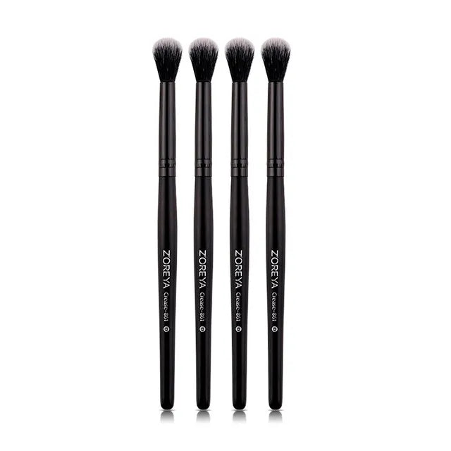 ZOREYA Professional Black Makeup Brush Set - 15 Piece Eye & Face Collection