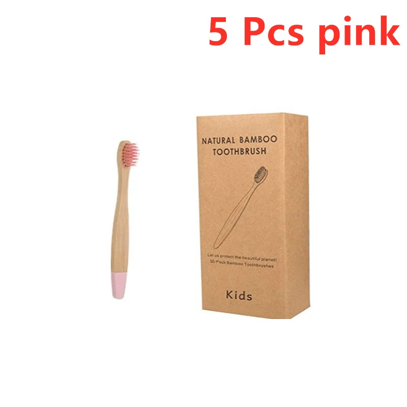 New Organic Children's Bamboo Toothbrush ten Colors Soft Fibre Bristles Biodegradable Handle