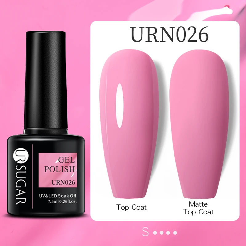 UR SUGAR Reflective Glitter Gel Polish - 7.5ml Pink Sequins Nail Art