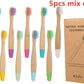 New Organic Children's Bamboo Toothbrush ten Colors Soft Fibre Bristles Biodegradable Handle