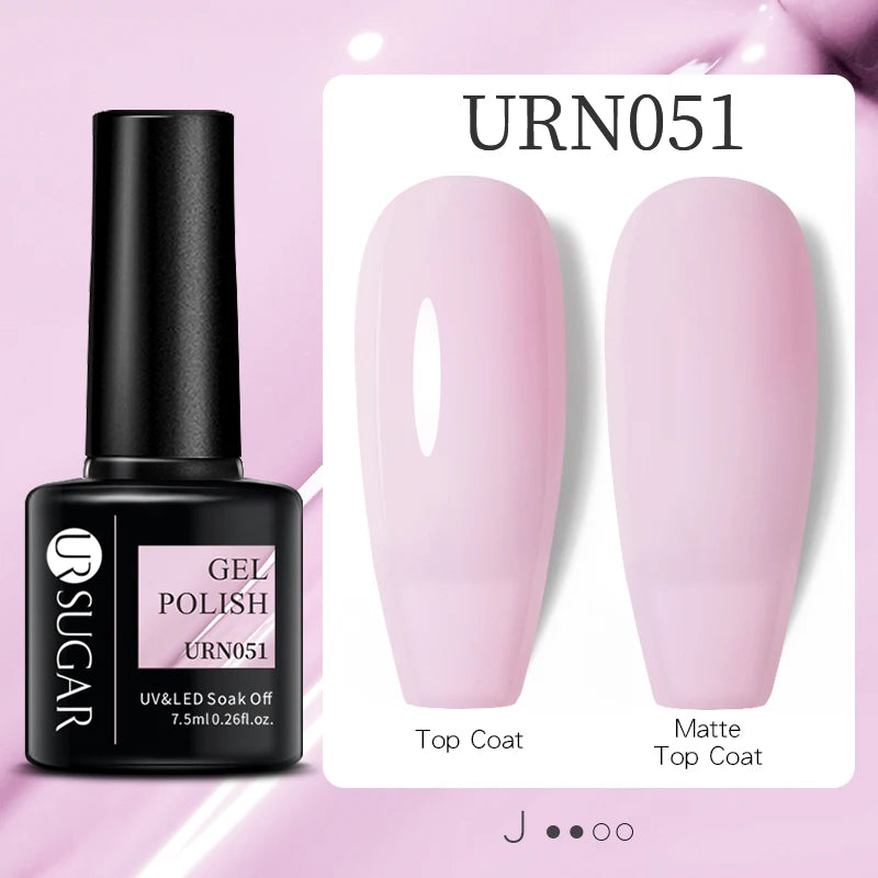 UR SUGAR Reflective Glitter Gel Polish - 7.5ml Pink Sequins Nail Art