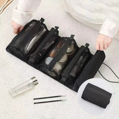 4-in-1 Separable Cosmetic Bag Set - Mesh Travel Makeup Organizer