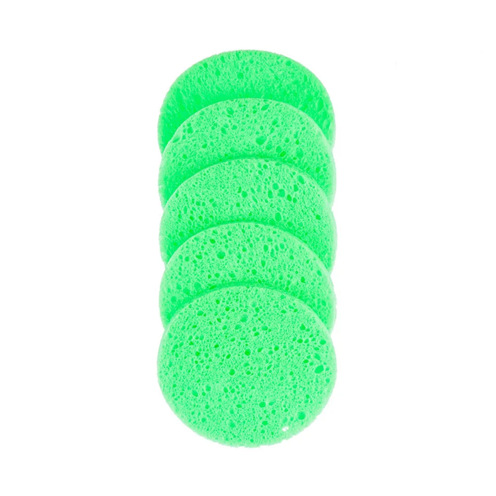 5/10pcs 6/7/8/9cm Face Round Makeup Remover Tool Natural Wood Pulp Sponge Cellulose