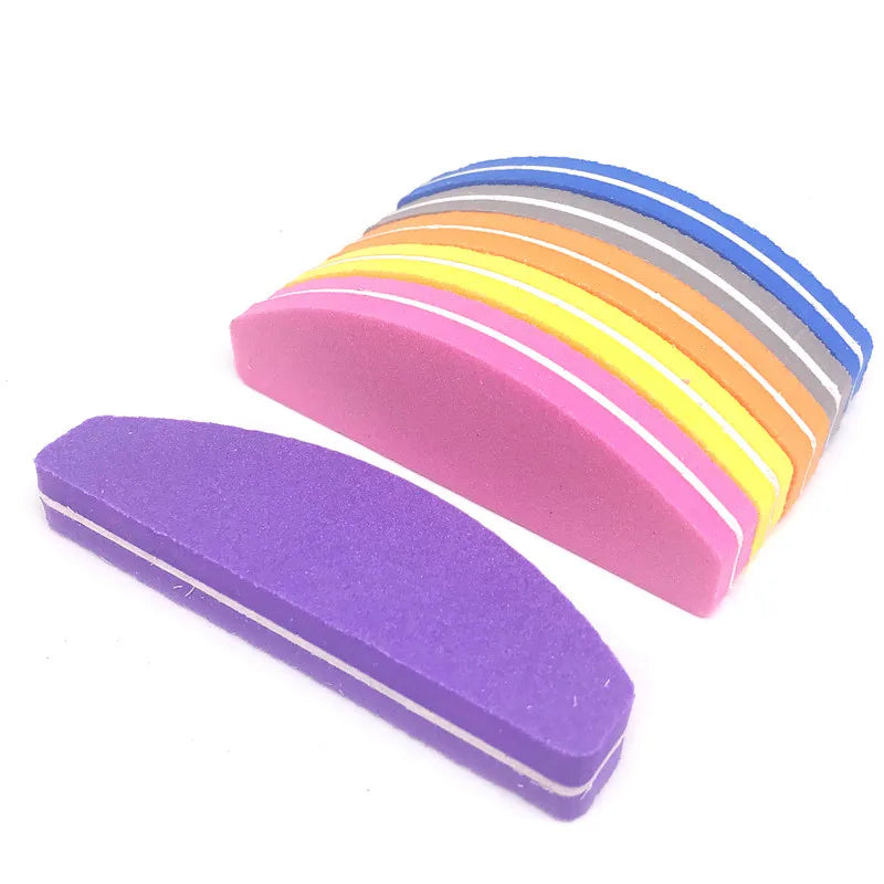 Professional Nail Buffer Block Set - 10 Pack Washable Double-Sided Manicure Tool