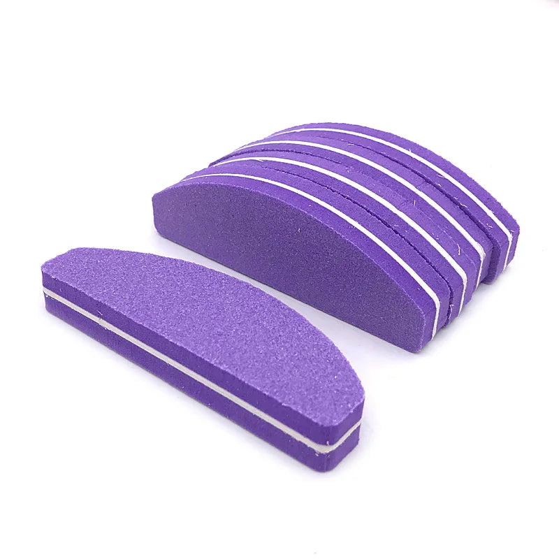 Professional Nail Buffer Block Set - 10 Pack Washable Double-Sided Manicure Tool