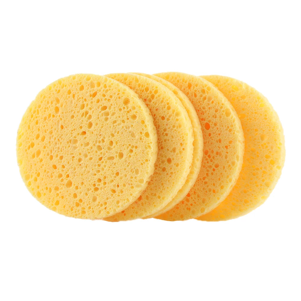 5/10pcs 6/7/8/9cm Face Round Makeup Remover Tool Natural Wood Pulp Sponge Cellulose