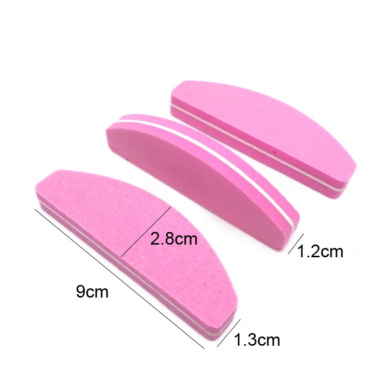 Professional Nail Buffer Block Set - 10 Pack Washable Double-Sided Manicure Tool