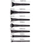 ZOREYA Professional Black Makeup Brush Set - 15 Piece Eye & Face Collection