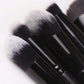 ZOREYA Professional Black Makeup Brush Set - 15 Piece Eye & Face Collection